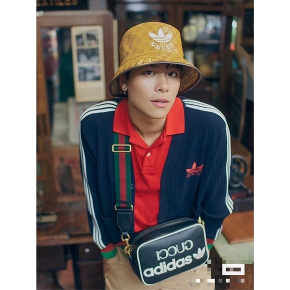 NWT Gucci x Adidas Bucket Hat In Brown Size M main image 14